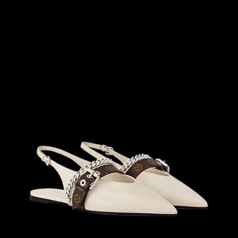 Lv Vibe Slingback Flat Ballerina