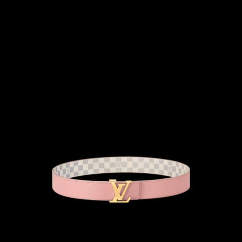 Lv Initiales 30mm Reversible Belt Damier Azur Canvas