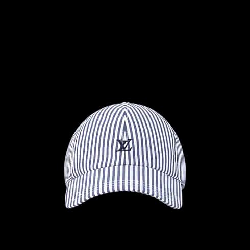Lv Silhouette Striped Cap S00