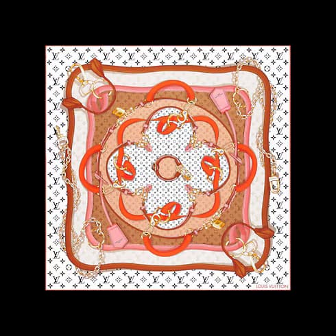 Flower And Straps Square 70 S00