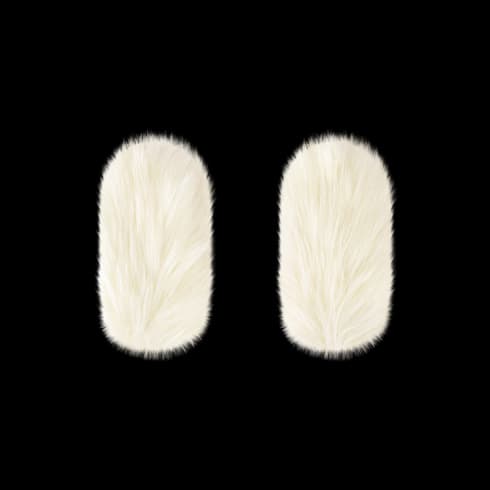 Fake Fur Mittens S00