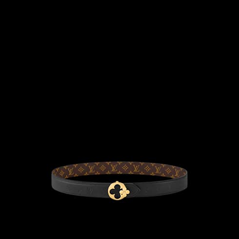 Cinturon Reversible Lv Flowergram Round De 3 Cm Monogram