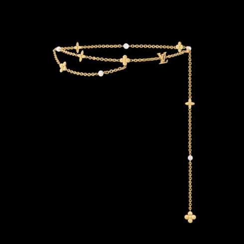 Lv Chain Pearl Belt
